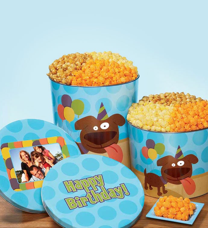 Party Pup Popcorn Tins
