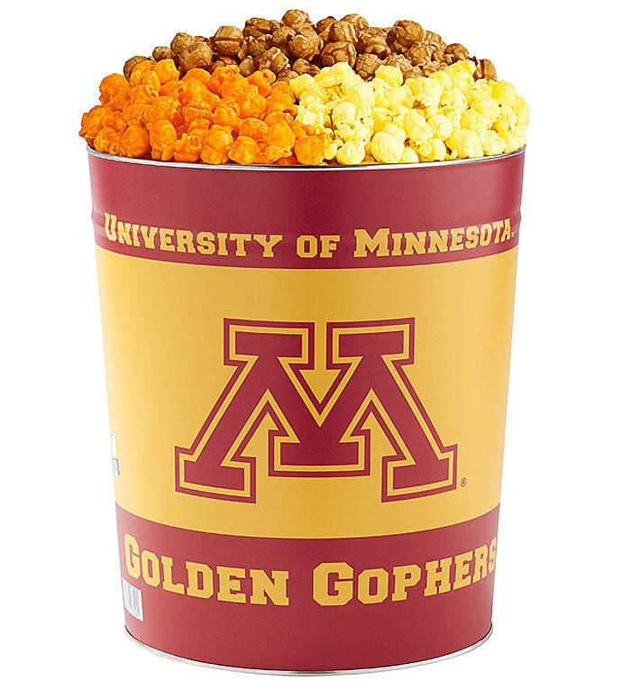 3 Gallon University of Minnesota 3 Flavor Popcorn Tins