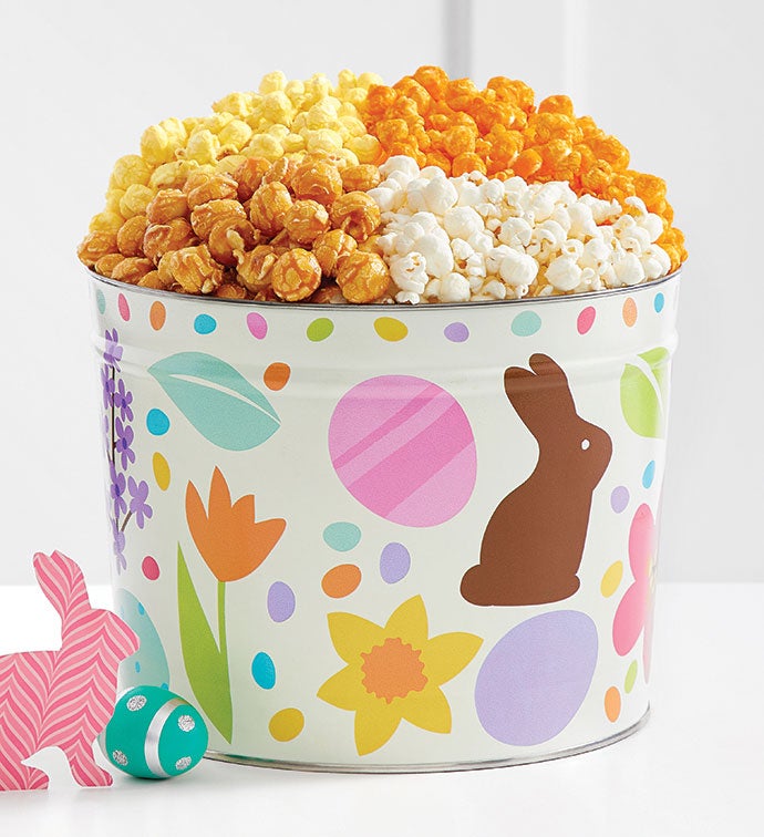 Chocolate Bunny 2 Gallon 4 Flavor Popcorn Tin