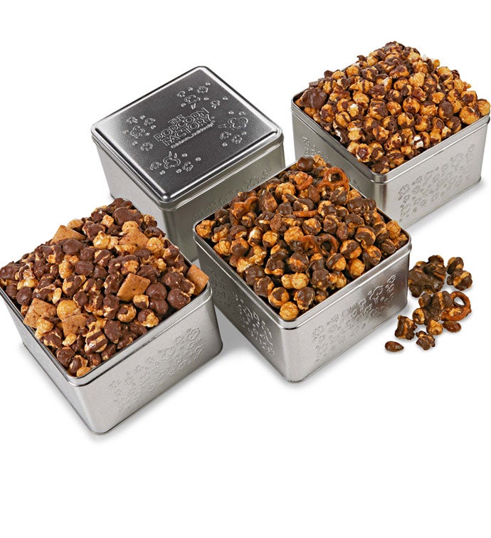 Embossed Platinum Collection Individual Popcorn Tins