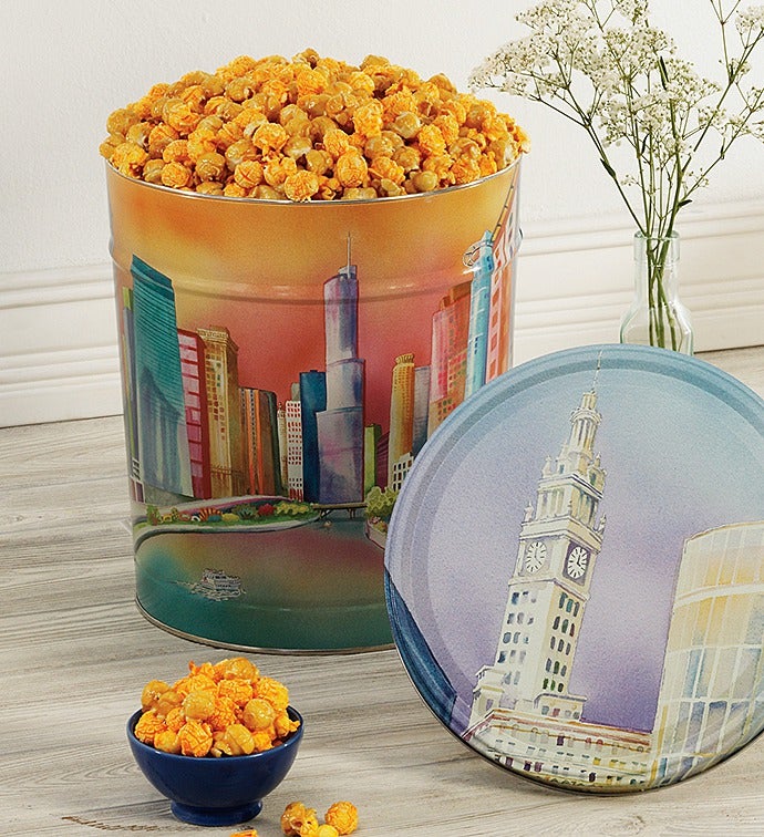 Second City Mix 3 1/2 Gallon Chicago Skyline Tin