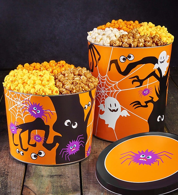 Spooky Spider Popcorn Tins