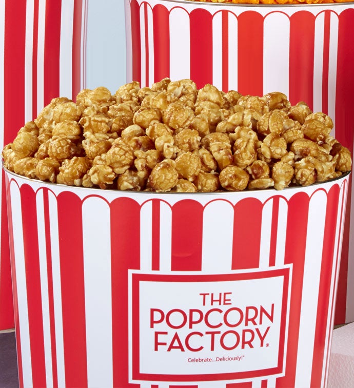 TPF Retro 2 Gallon Sugar Free Caramel Popcorn Tins