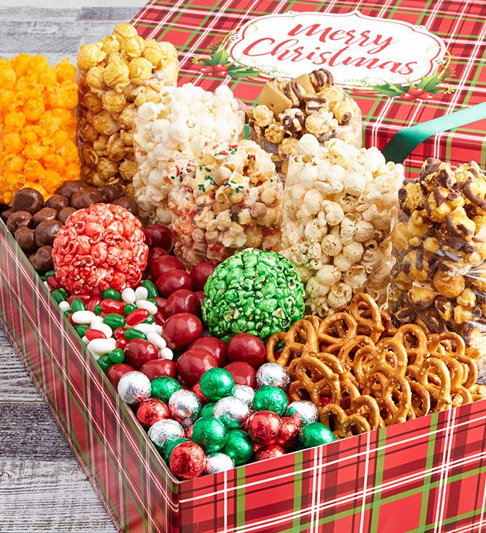 Holly Plaid Merry Christmas Ultimate Snackers