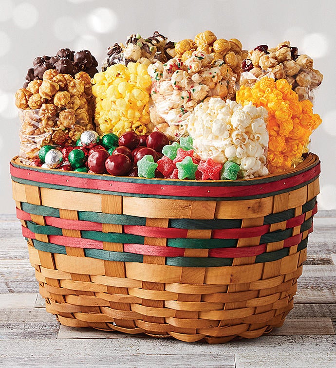 Holiday Woven Oval Basket
