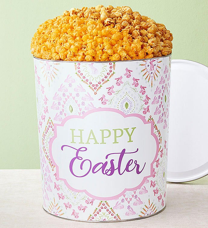 Happy Easter 6 1/2 Gallon Pick a Flavor Popcorn Tins