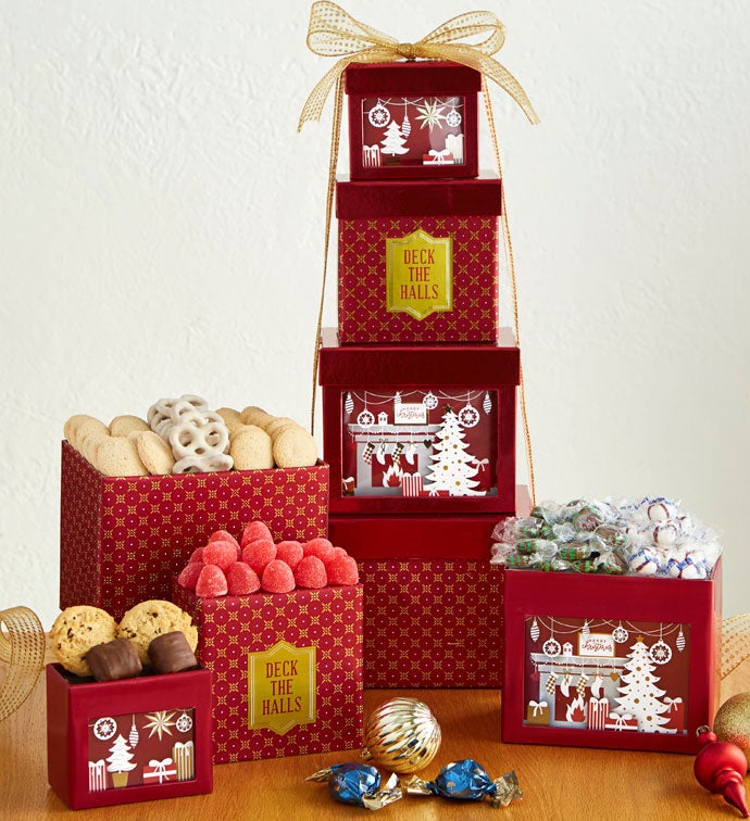 4 Tier Deck the Halls Tower