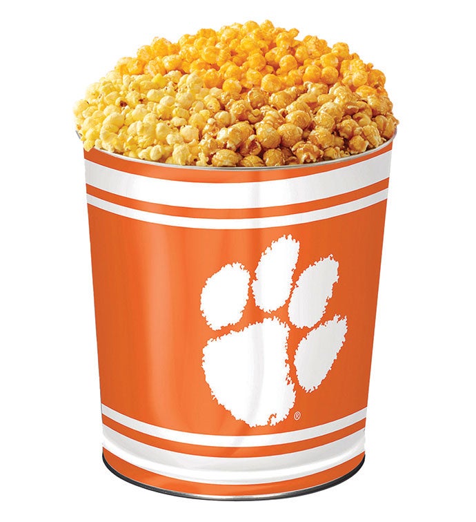 3 Gallon Clemson Tigers 3 Flavor Popcorn Tin