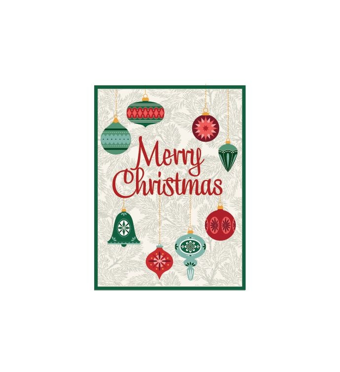 Merry Christmas Ornament Greeting Card
