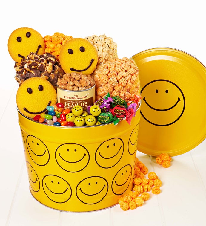 Smiley Face Snack Assortment and 3 Flavor Popcorn
