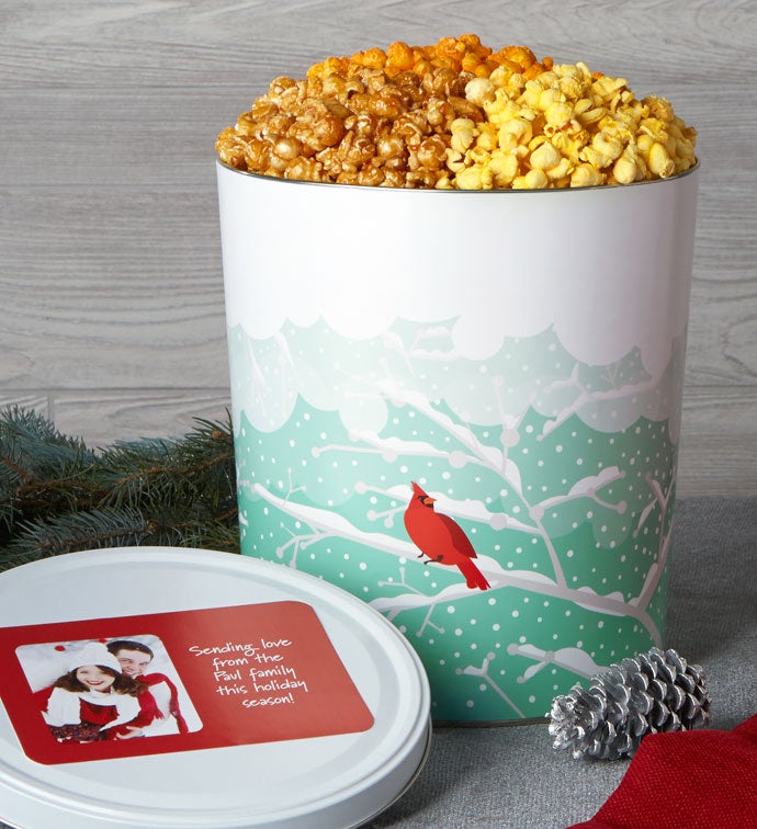 Crimson Cardinal Popcorn Tins