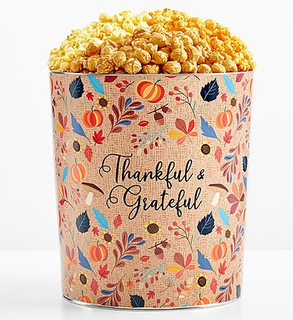 Color Me Thankful 3 1/2 Gallon 3 Flavor Popcorn Tin