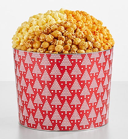 Red Trees 2 Gallon 3 Flavor Popcorn Tin