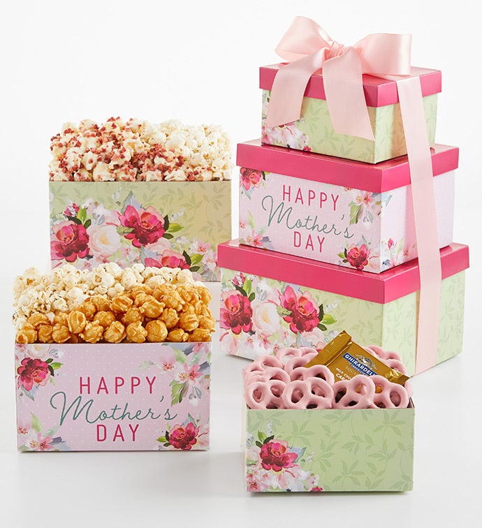 Mother's Day Bouquet 3 Box Gift Tower