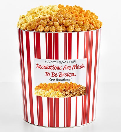 Tins With Pop® 3.5 Gallon Happy New Year Broken Resolutions 3 Flavor