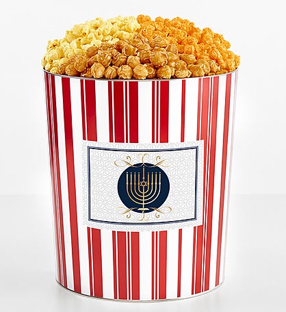 Tins With Pop® 3.5 Gallon Hanukkah Candle White Background