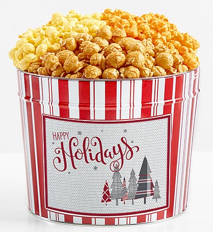 Tins With Pop® Happy Holidays Plaid Trees