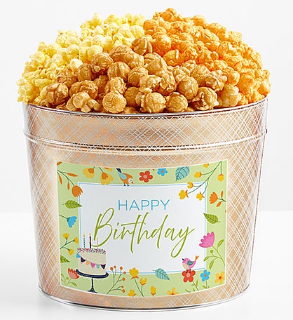 Tins With Pop® Happy Birthday Floral 3 Flavor
