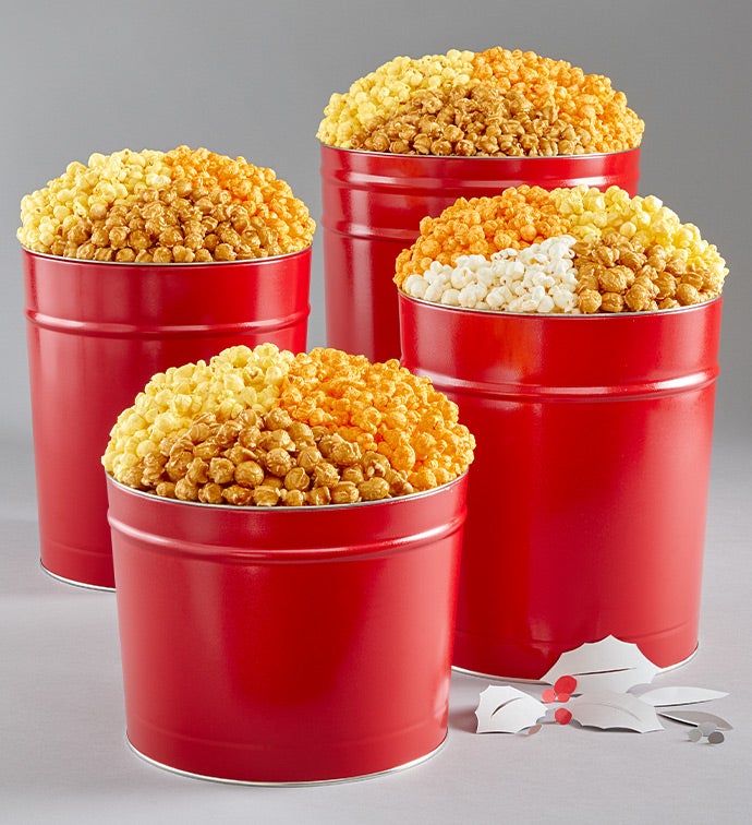 Simply Red Popcorn Tins