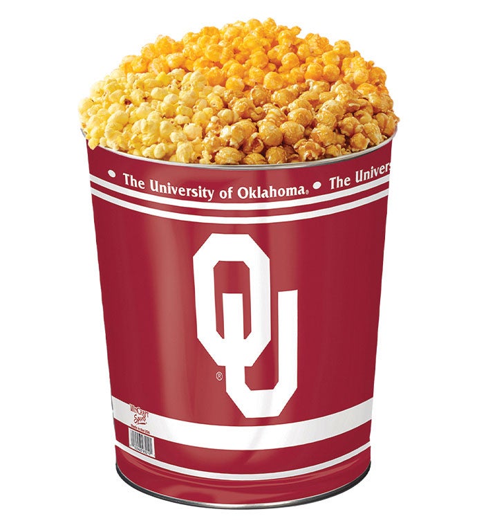 3 Gallon University Of Oklahoma 3 Flavor Popcorn Tin
