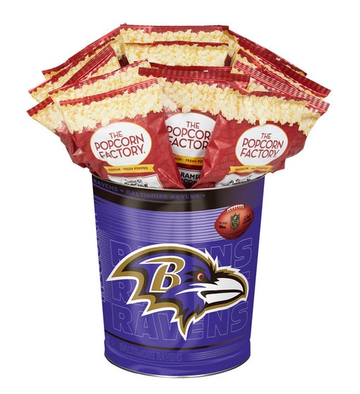 Baltimore Ravens 3Flavor Popcorn Tins The Popcorn Factory 32569