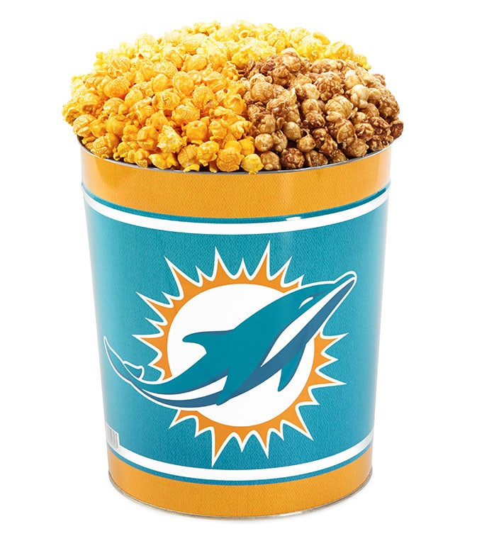 Miami Dolphins 3 Flavor Popcorn Tins