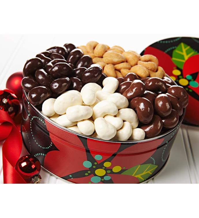 Holiday Ponsettia Cashew Quartet