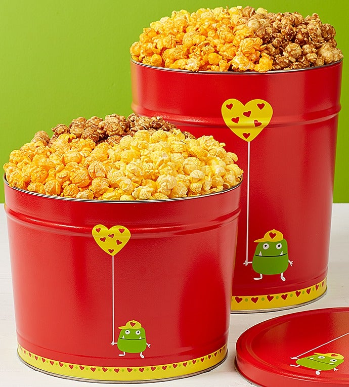 Valentine Monster Popcorn Tins