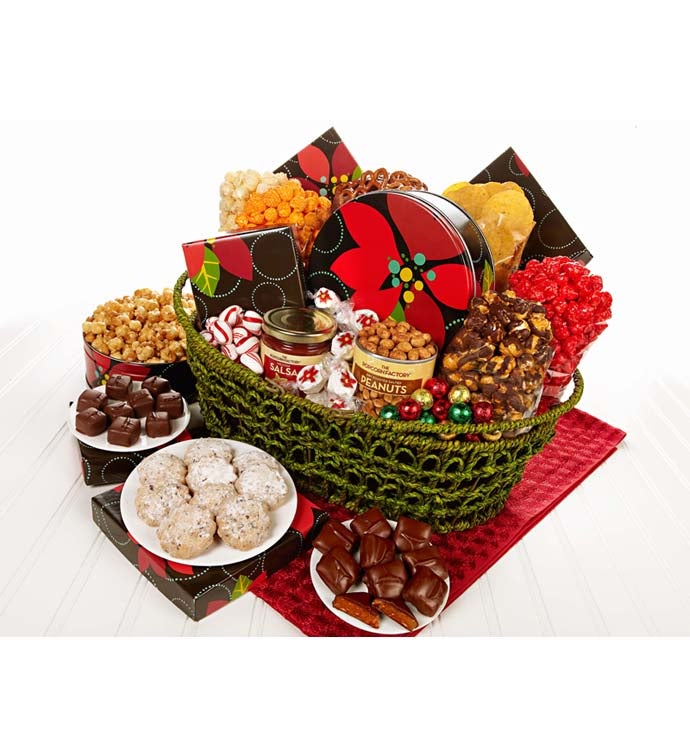 Holiday Poinsettia Basket