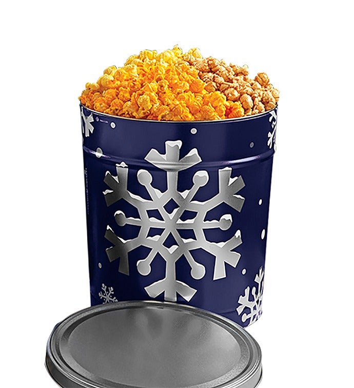 Snowy Night 3 1/2 Gallon Popcorn Tin