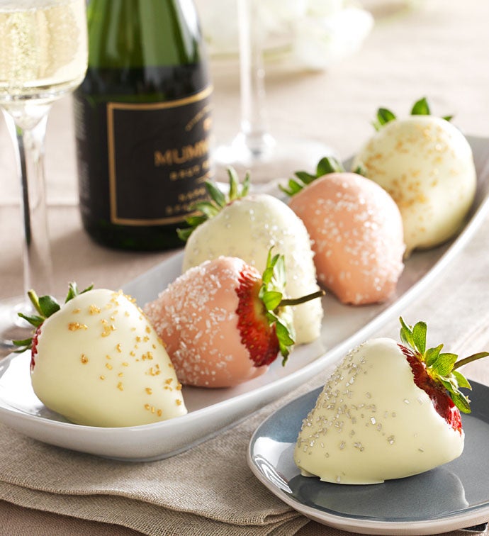Full Half Dozen Champagne Celebration Chocolate Dipped Strawberries