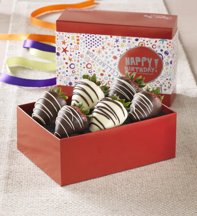 Full Dozen Whimsical Birthday Chocolate Dipped Strawberries