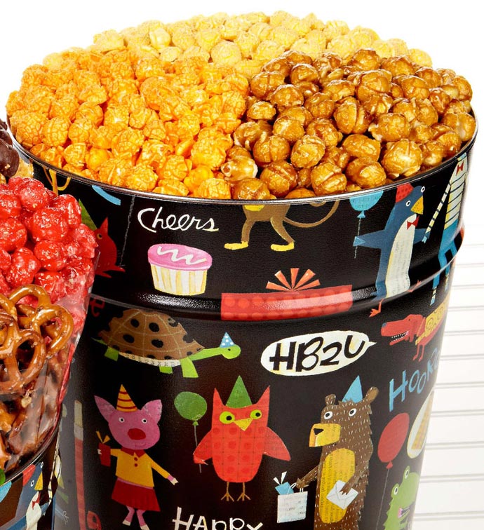 Birthday Animal Popcorn Tin