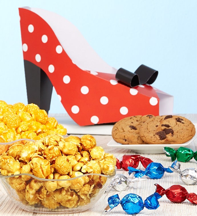 Polka Dot Shoe Shaped Gift Box
