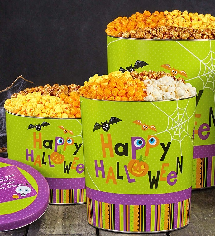Happy Halloween Popcorn Tins