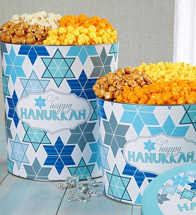Happy Hanukkah Popcorn Tins