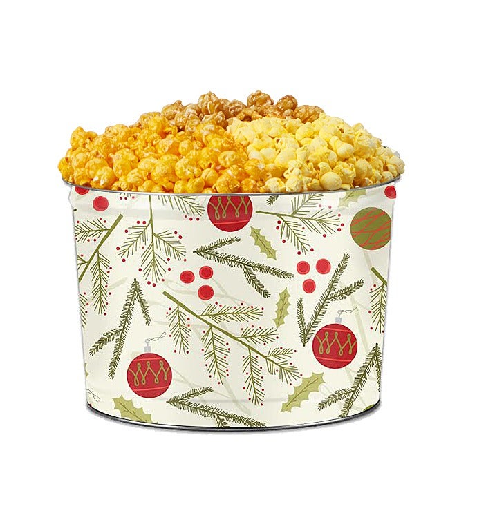 Ornaments & Pines Popcorn Tin