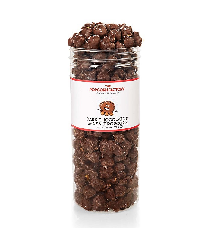 Clear Canister Dark Chocolate Sea Salt  22.5 oz