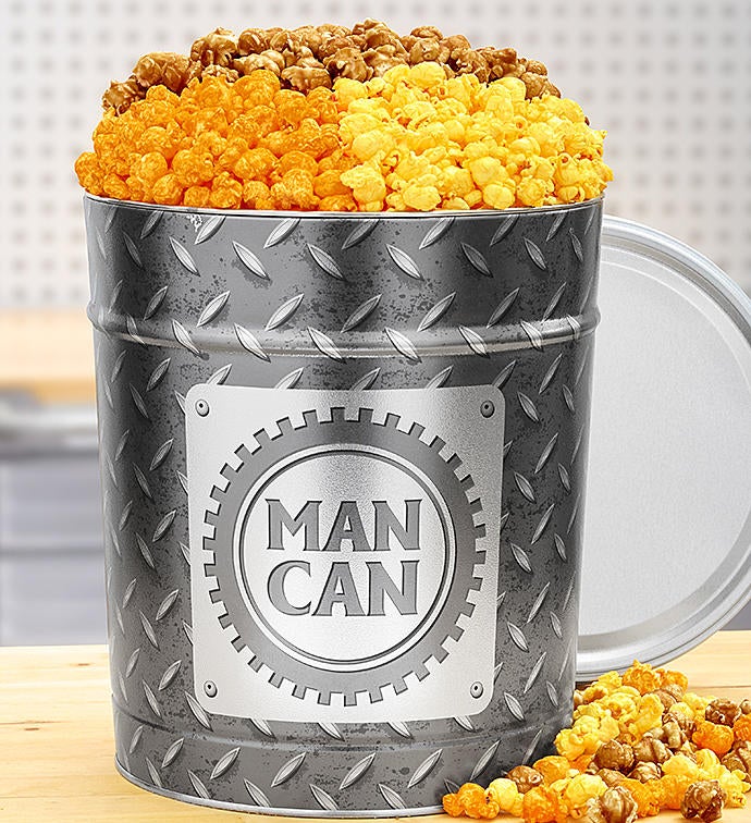 The Man Can Popcorn Tin