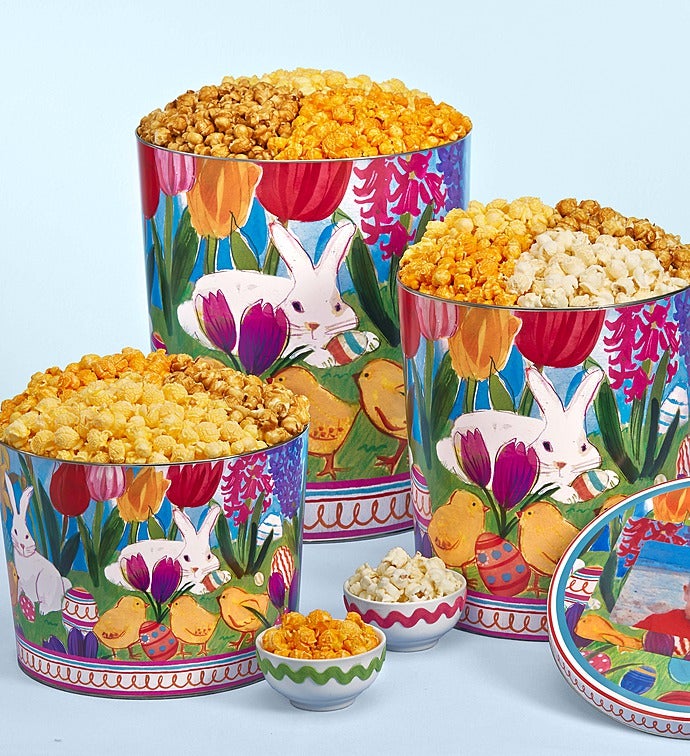 Easter in Bloom 3 Flavor Popcorn Tins