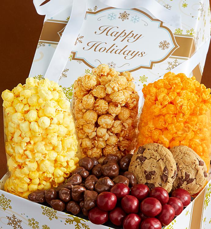 Gold Snowflake Snack Gift Box
