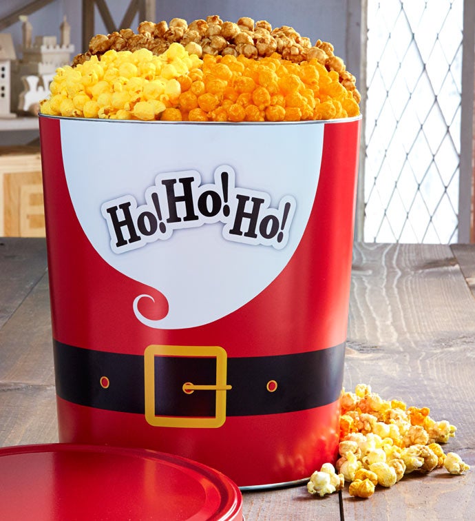 Santa's Belt 6 1/2 Gallon Popcorn Tins