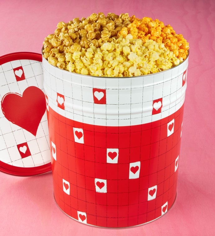 Be My Valentine 3 1/2 Gallon Popcorn Tin