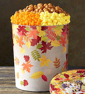 Fall Gift Basket Ideas | Gourmet Popcorn Tins | The Popcorn Factory