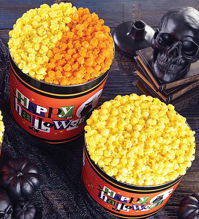 Happy Halloween Pick a Flavor 2 Gallon Popcorn Tins