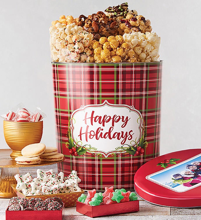 Christmas Popcorn Tins | Christmas Food Gifts | The Popcorn Factory