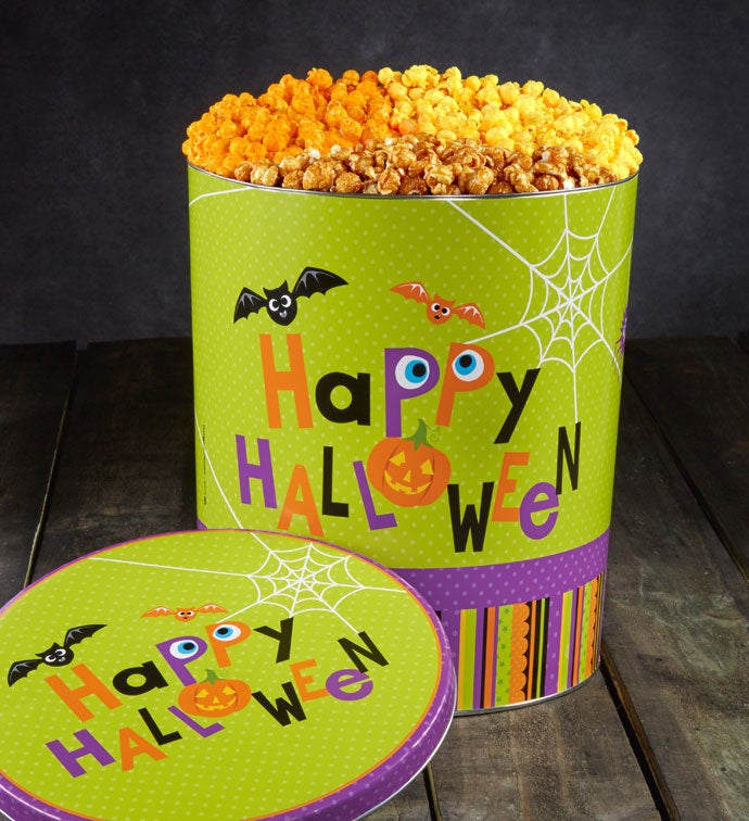 Happy Halloween 3 1/2 Gallon Popcorn Tin