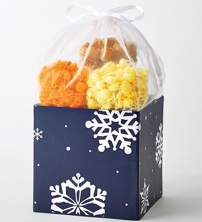 Blue Snowflake Organza Box