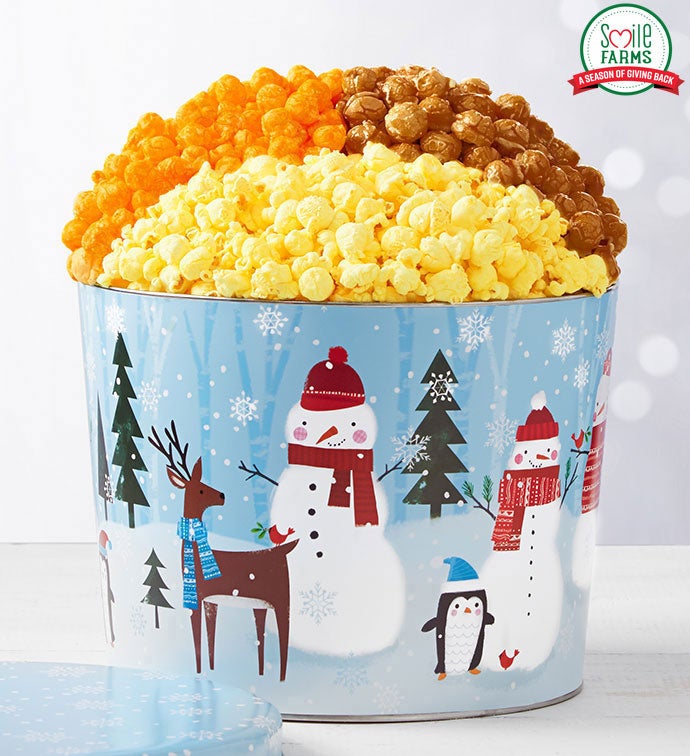 Snow Day 2 Gallon 3 Flavor Popcorn Tin