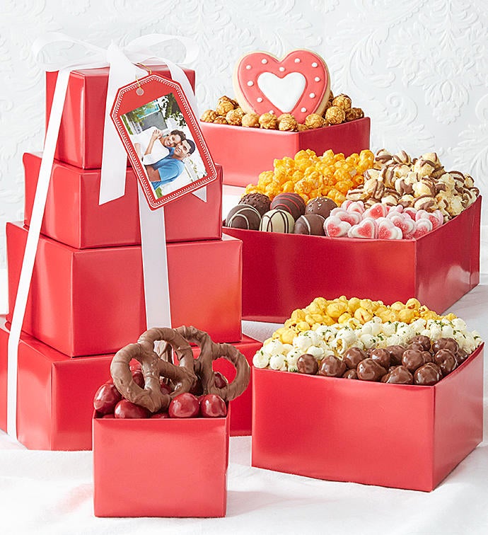 Simply Red 4 Tier Valentine Tower